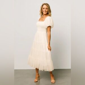 Baltic Born Liv Tulle Midi Dress - Cream
